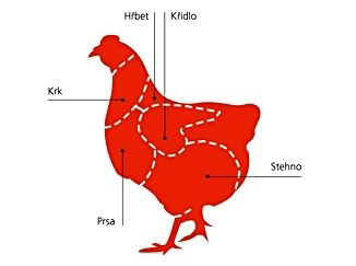 Dělení kuřecího masa